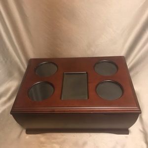 Bombay Company Mahogany Finished Wood Photo Keep Sake Box #2